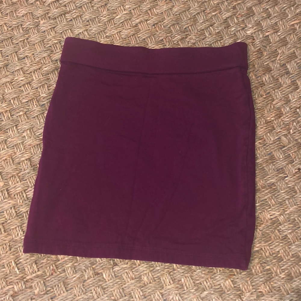 Tight Stretchy Maroon Skirt